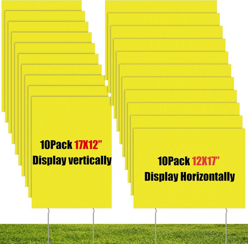 Pack blank yard signs with - pack,
