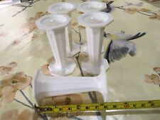 5 white 3 inch tall fluted wedding cake columns