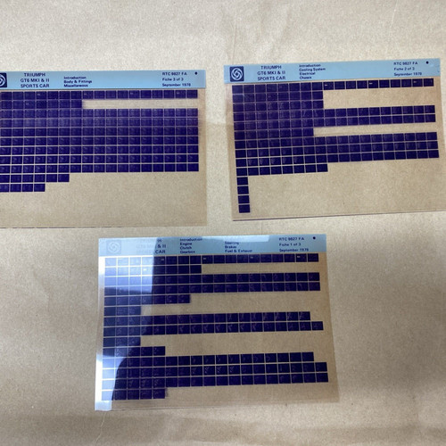 Microfiche parts book - mk, i