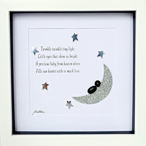 Handmade pebble art new baby - art,