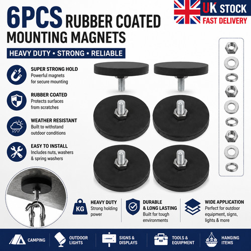 6pcs strong magnetic mounting - strong,