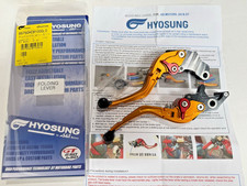 NEW Genuine Hyosung GT250R GT650R Folding Adjustable Lever Set 95750HC8100GLD