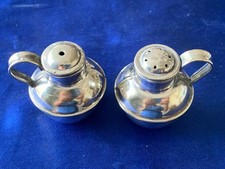 Vintage Silver-Plated, EPNS Salt And Pepper Pots.