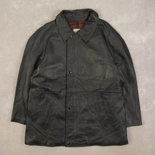 Vintage 90s Leather Car Coat