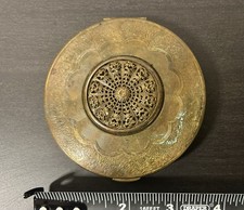 Vintage Powder Mirror Compact Kigu Engraved