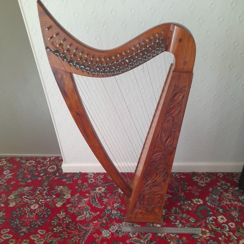 String harp carved rosewood - string,
