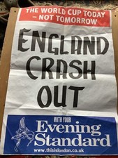 News Stand Newspaper Billboard Advertising Poster Sign England Football World Cu