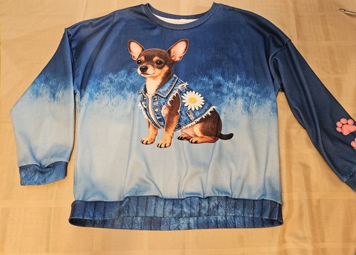 Blue gradient chihuahua - blue,
