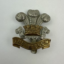 Second World War British Army The Welch Regiment Cap Badge