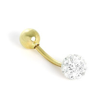 9ct Yellow Gold & Clear CZ