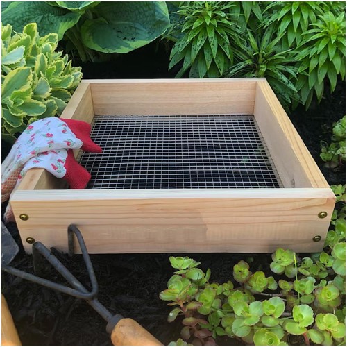 Garden sieve wooden large - garden,