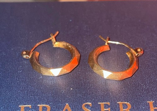 14ct real gold hoop earrings - 14ct,