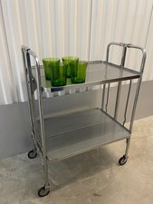 Vintage Circa 1960s Mid Century Italian Design Steel Folding Drinks Host Trolley