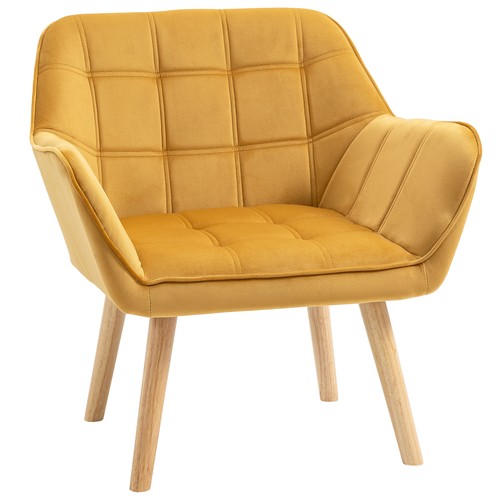 Homcom luxe velvet feel accent - luxe, velvet-feel