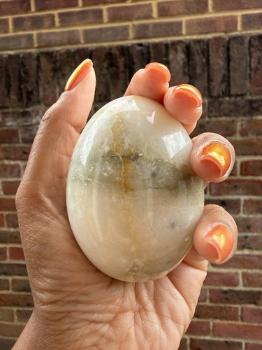 Large polished white onyx - polished,