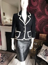 INWEAR SHORT JACKET BLACK & IVORY 3/4 SLEEVE SIZE XS/S UK 8/10 EU 34/36