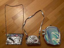 Kids Girls Silver Handbag Collection x3