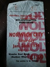 MATCH TICKET WOLVERHAMPTON