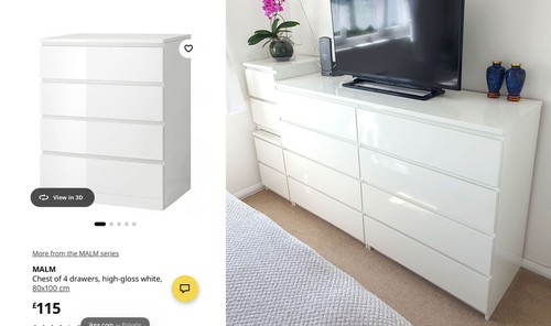 Ikea malm chest 4 - chest,