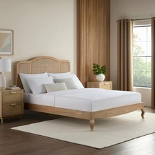 Dusk Annecy Natural Rattan King Size Bed Frame EX DISPLAY