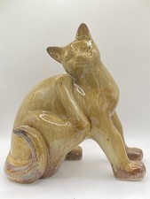 Pottery Cat Ornament Figurine