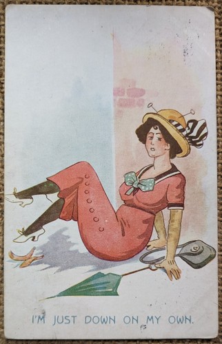 Comic woman fallen floor - woman,