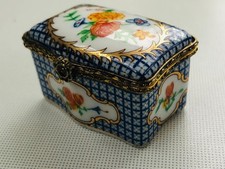 DEL PRADO FINE PORCELAIN TRINKET BOX HAND FINISHED DECORATIVE - Floral N2