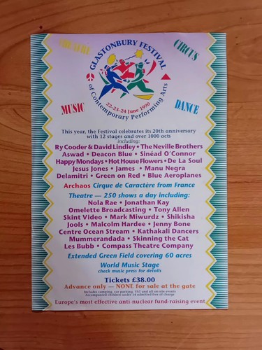 Original 1990 glastonbury - 1990,