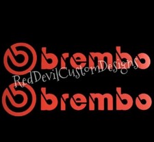 2x Brembo Decal Sticker Car Van Tool Box 