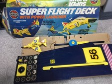 RARE VINTAGE 1970'S AIRFIX SUPER FLIGHT DECK TOY / GAME, INCOMPLETE & TATTY BOX