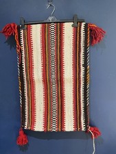 Antique Afghan Kilim Handwoven Wool Camel Saddle Bag Used As Cushion Cover 18x27