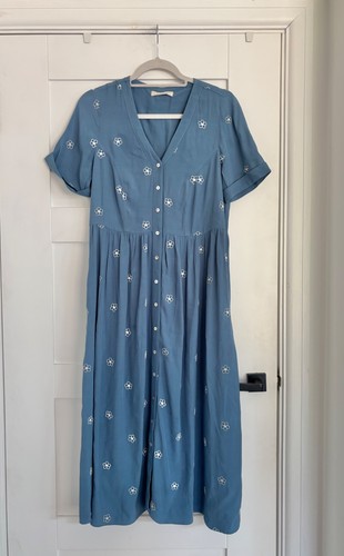 Woolovers blue floral midi - woolovers,