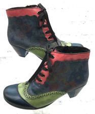 Rieker Fleece Lined Ladies Ankle Boots In Floral/Multi UK Size 5 (DC139K29*)