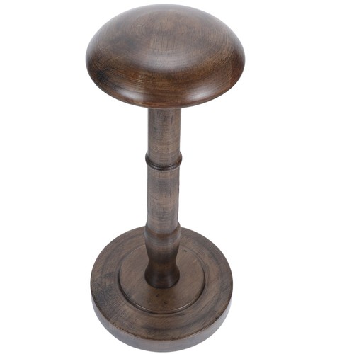 Wood hat display stand - display, desktop