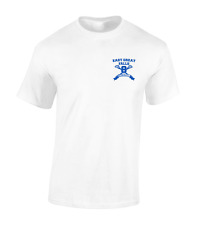 EAST GREAT FALLS LB MENS T SHIRT AMERICAN RETRO COMEDY PIE DESIGN JOKE DESIGN