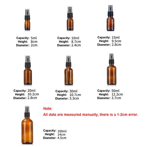 100ml amber glass spray - glass,