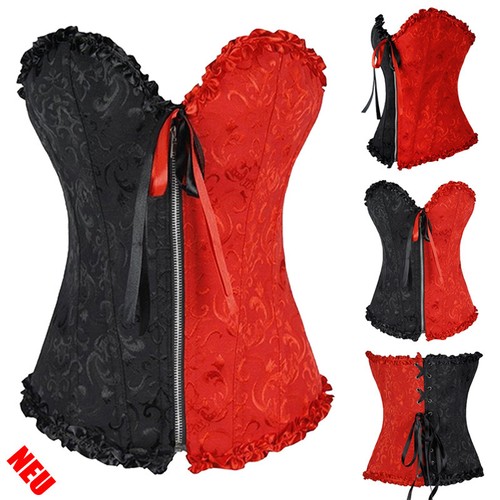 Women lace boned corset - up,