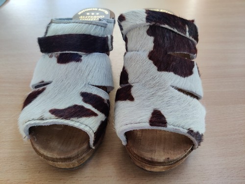 Ladies wooden mules pony clogs - ladies,