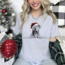 Xmas T Shirt Cane Corso Dog Xmas Shirt Christmas T-Shirt Xmas TShirt Santa Hat