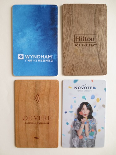 Hotel room key cards - x,