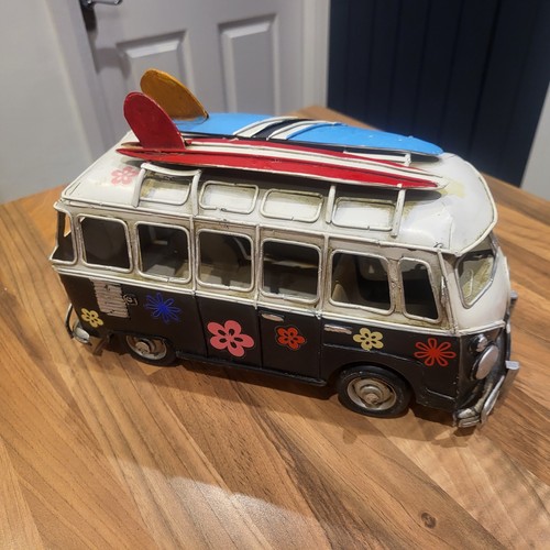 Large vintage tin blue - large,