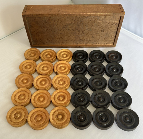 Set antique turned wooden - set,
