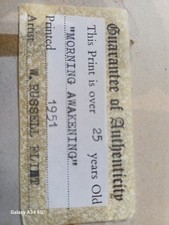 UNFRAMED MOUNTED PRINT - SIR WILLIAM RUSSELL FLINT 1880-1969 Morning Awakening