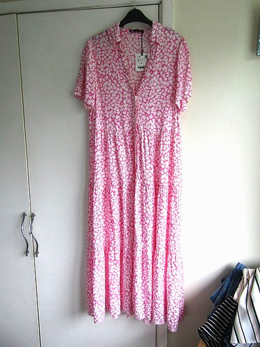 Zara pink white - ladies, maxi