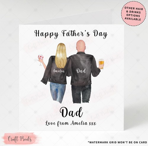 Personalised fathers day card - personalised,
