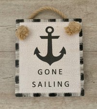 NAUTICAL ANCHOR WOODEN HANGING