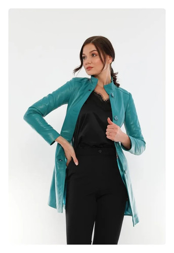 Handmade turquoise leather - turquoise,
