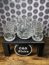 Vintage Set of Cut Glass Jug &