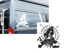 Compass sticker with map of Europe for your motorhome van up to 60 cm (308/8)