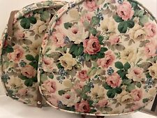 2 Ercol Cushions Seat Pads Pink Green Floral Chintz Sanderson